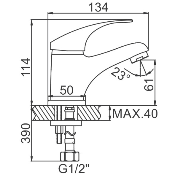 Смеситель для раковины Ledeme хром (L1036) Смеситель для раковины Ledeme хром (L1036)