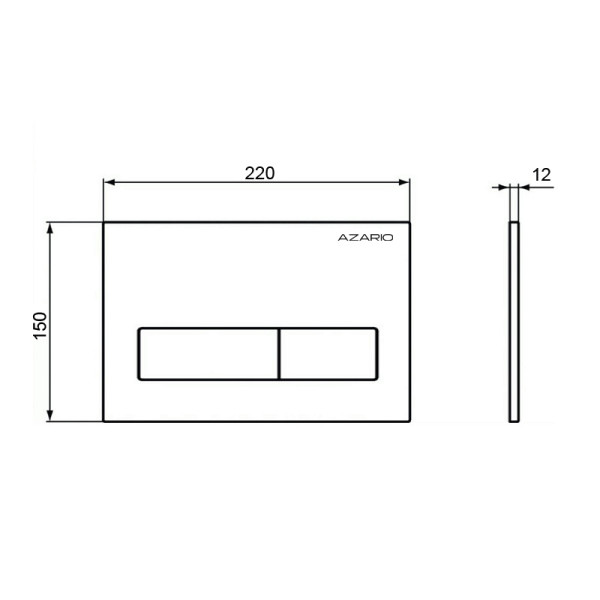 Клавиша смывная Azario хром глянцевый (AZ-ИУ00014)