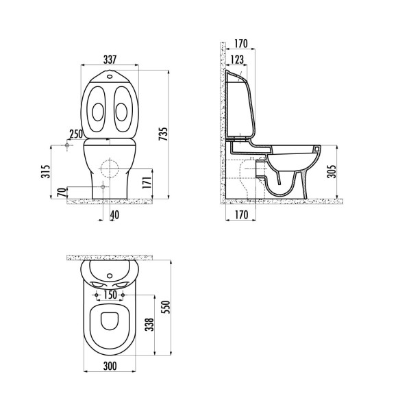 Бачок для унитаза Creavit Ducky белый (DC400-00CB00E-MA00)