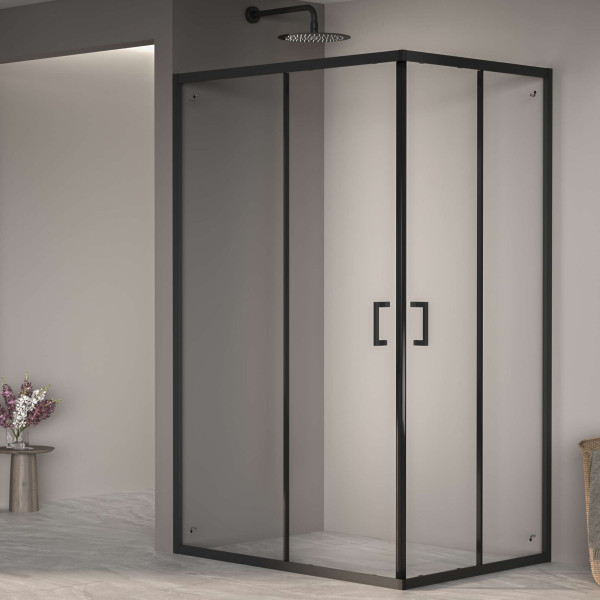 Душевой уголок RGW PA-040B 900x1000 стекло прозрачное, профиль черный (3508104090-14)