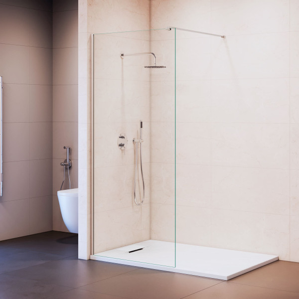 Душевое ограждение RGW Walk In WA-210 80x195 стекло прозрачное, профиль хром (351021008-11)