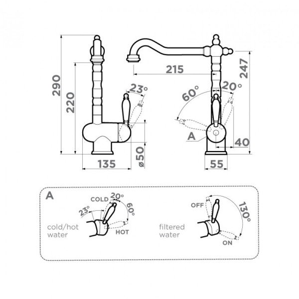 Смеситель для кухни Omoikiri Kyoto 2 Plus-G золото (4994353)