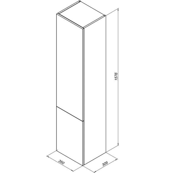 Пенал подвесной Aquanet Алвита 35x30,9x157,6 белый (00255868)