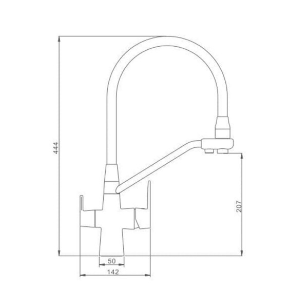 Смеситель для кухни Aquanika Comfort хром (AQC013CRBL) Смеситель для кухни Aquanika Comfort хром (AQC013CRBL)