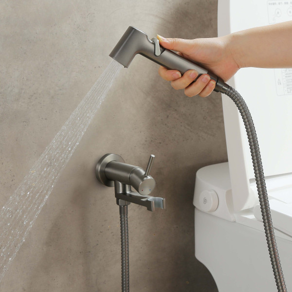 Смеситель с гигиеническим душем Aquatek Ника оружейная сталь (AQ1819BGM)