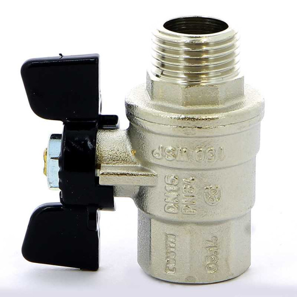 Кран Bugatti 1/2" ВН шаровый Oregon 307 (черная бабочка) (03070060)