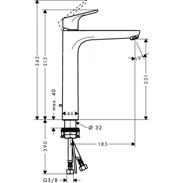 Смеситель для раковины Hansgrohe Focus хром (31531000)