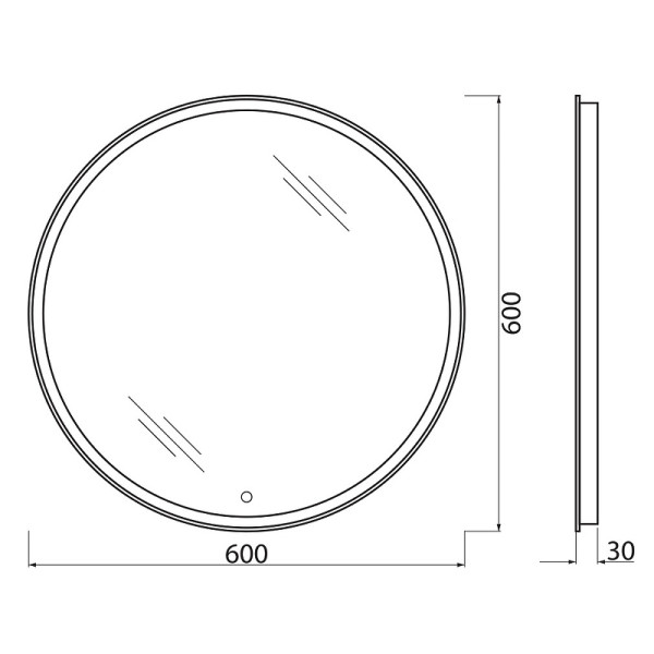 Зеркало с подсветкой BelBagno SPC-RNG 60 (SPC-RNG-600-LED-TCH)