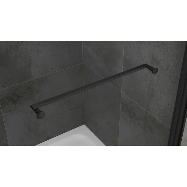 Душевой уголок Abber Diamant 90x195x90 стекло прозрачное, профиль черный (AG0A090B)