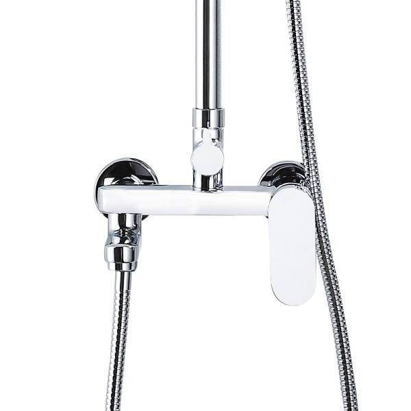 Душевая система Azario Arizona Round с лейкой, со смесителем, с изливом хром (AZ-20R)