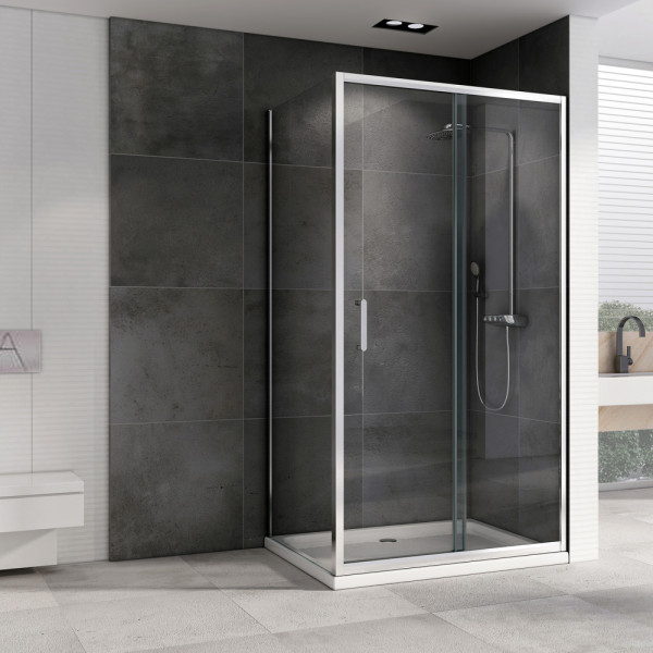 Душевой уголок Abber Schwarzer Diamant 50x50x190 стекло прозрачное, профиль хром (AG301405-S505) Душевой уголок Abber Schwarzer Diamant 50x50x190 стекло прозрачное, профиль хром (AG301405-S505)