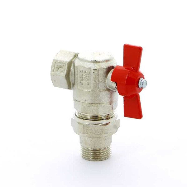 Кран угловой Itap 3/4" шаровый со сгоном Ideal (красная бабочка) (2980034)