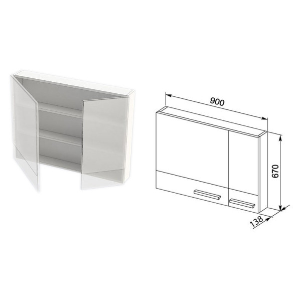 Зеркало-шкаф Aquanet Нота 90x67 белый (00165371) Зеркало-шкаф Aquanet Нота 90x67 белый (00165371)