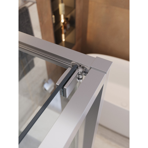 Душевой уголок Cezares Lux 120x100x195 стекло прозрачное, профиль хром (LUX-AH-FS-11-120/100-C-CR)