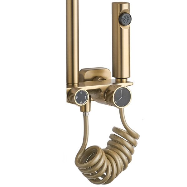 Душевая система на четыре режима Rea Helix Gold mat (REA-P6621)