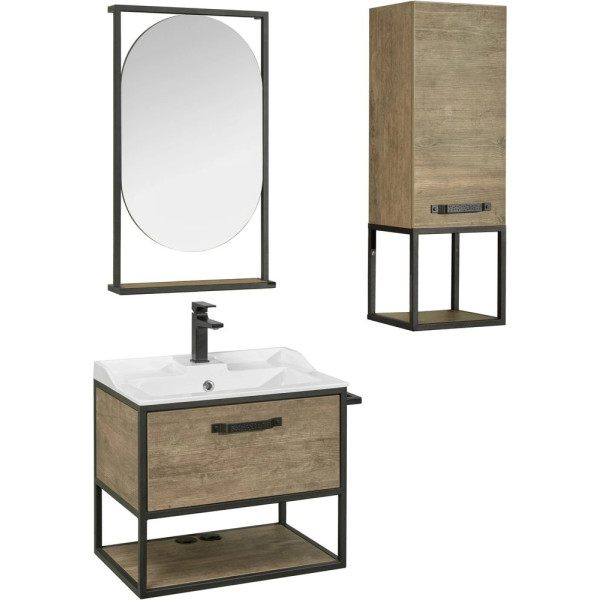 Тумба Aquaton Лофт Фабрик 65 Дуб Кантри/1A708731FB010 Раковина Фабиа 65 (1A2423K0LTDY0)