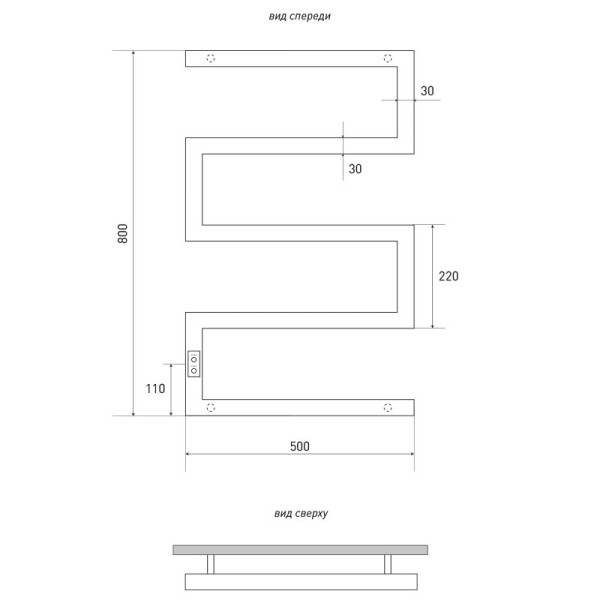 Полотенцесушитель электрический Melodia Greek Electro Ferrum 500х800 П5 cухой ТЭН 102Вт встр.диммер черный (MTRGEF5080bk) Полотенцесушитель электрический Melodia Greek Electro Ferrum 500х800 П5 cухой ТЭН 102Вт встр.диммер черный (MTRGEF5080bk)