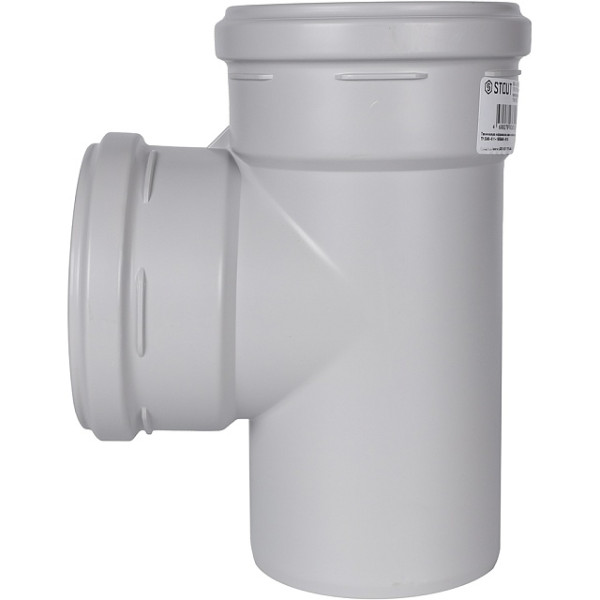 Тройник 110x110x87 Stout (PP, серый) (SKB-0016-111187)