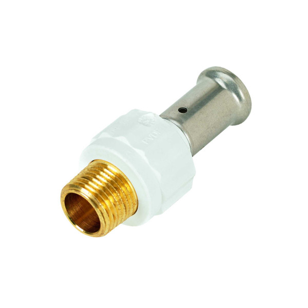 Соединение прямое 16х1/2"Н Henco PVDF (пресс, белое) (17PKW-1604) Соединение прямое 16х1/2"Н Henco PVDF (пресс, белое) (17PKW-1604)