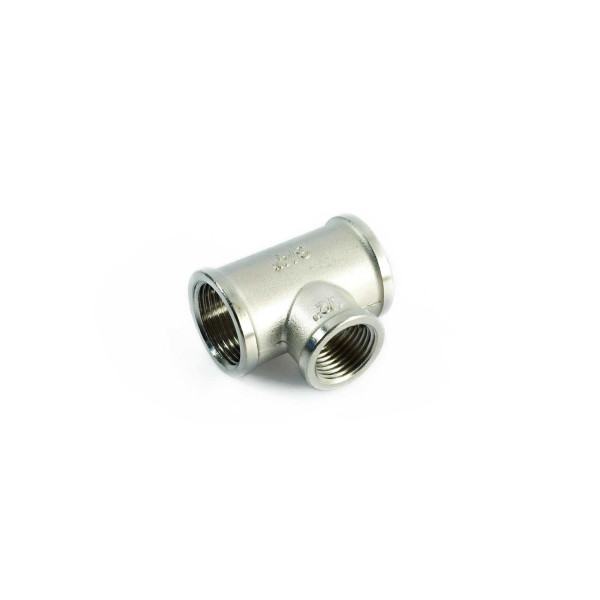 Тройник переходной 3/4"х1/2"х3/4" General Fittings (никель) 270013N050405A