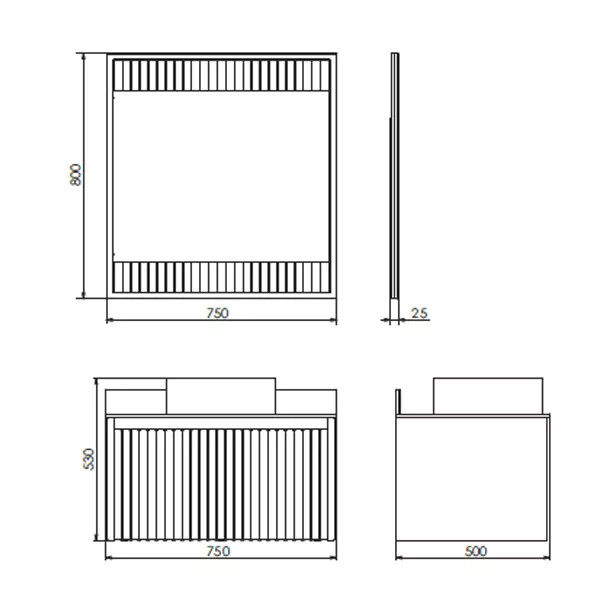 Зеркало Comforty Марсель 750x25x800 с подсветкой белый матовый (00-00012269) Зеркало Comforty Марсель 750x25x800 с подсветкой белый матовый (00-00012269)
