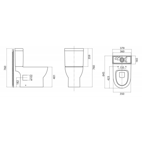 Бачок для унитаза Belbagno Steam (BB130T)