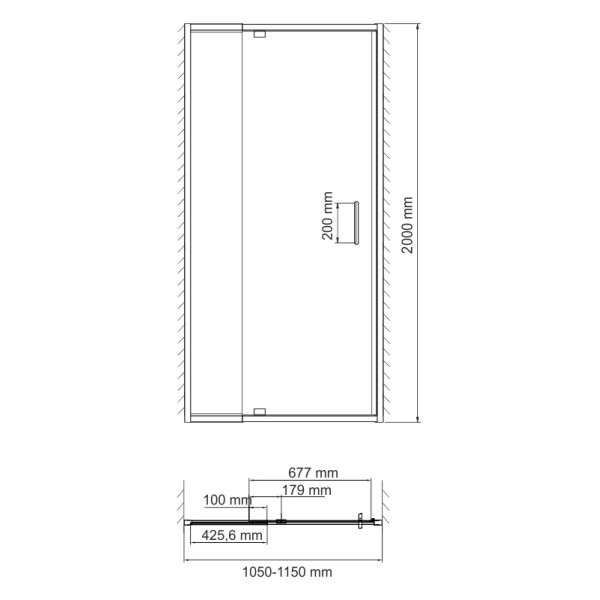 Душевая дверь WasserKRAFT Berkel 48P13 110х200 Душевая дверь WasserKRAFT Berkel 48P13 110х200