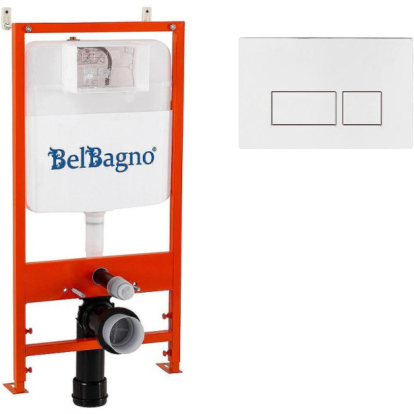 Инсталляция для унитаза с клавишей BelBagno белый (BB026/BB042BL) Инсталляция для унитаза с клавишей BelBagno белый (BB026/BB042BL)