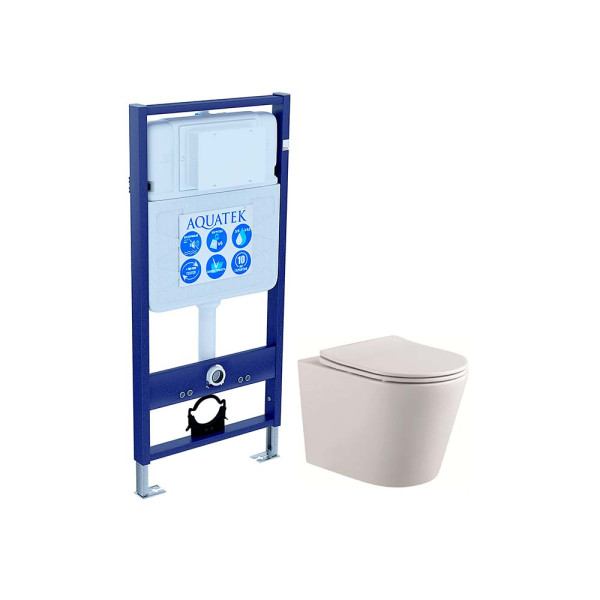 Комплект инсталляция с унитазом Aquatek Вега с крышкой-сиденьем soft-close (SET AQUATEK ВЕГА cmp)