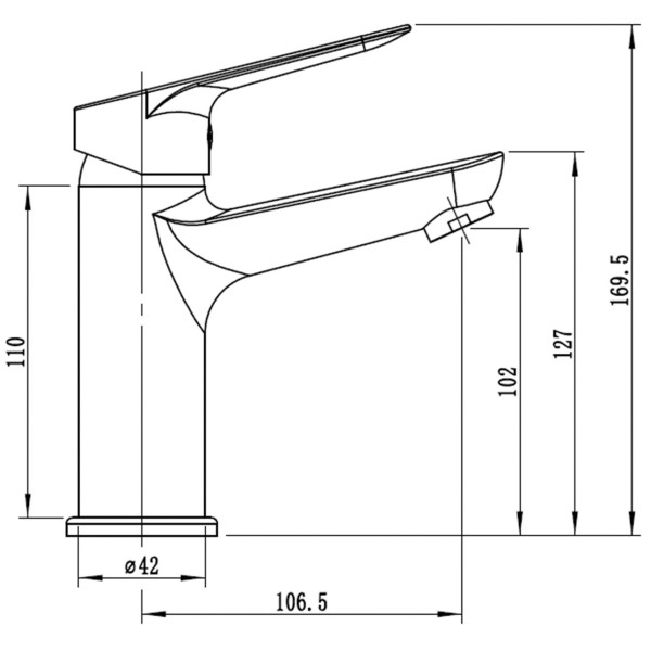 Смеситель для раковины Esko Казань хром (KZ26)