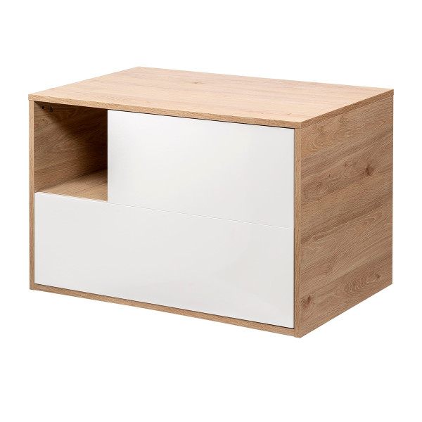 Тумба подвесная Aquanika Quadro 800x460x500 дуб давос/белый (AQQ804650RU78)