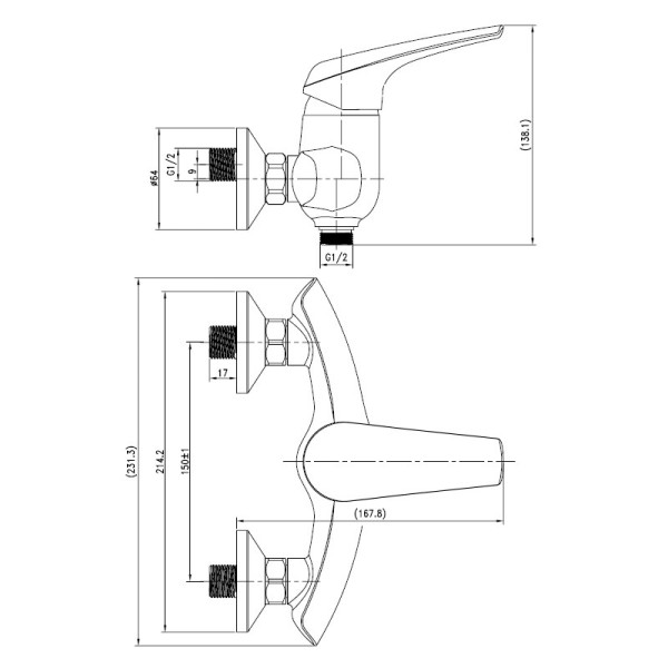 Смеситель для душа Aquanet Conte SD91387 (00187219)