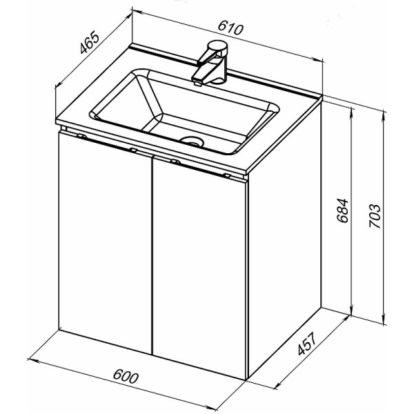 Тумба подвесная Aquanet Алвита New 60 2 дверцы, дуб веллингтон белый (00277525) Тумба подвесная Aquanet Алвита New 60 2 дверцы, дуб веллингтон белый (00277525)