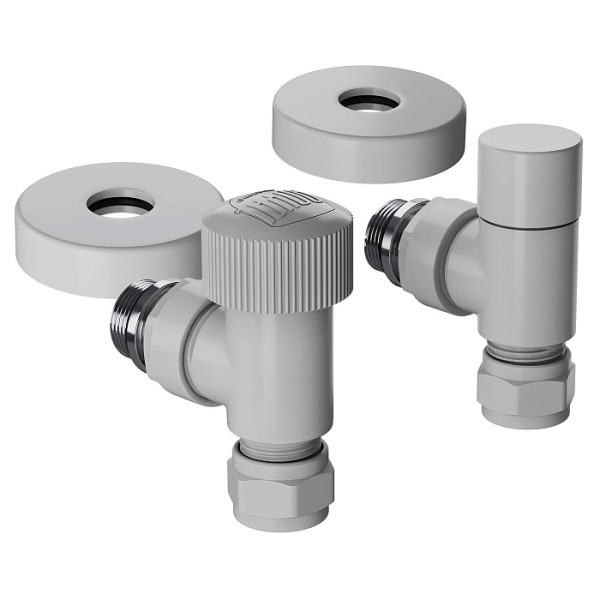 Комплект термостатический угловой 1/2"х15 мм Royal Thermo Design Pro М30х1,5 (Белый) (RATVXU11215WH) Комплект термостатический угловой 1/2"х15 мм Royal Thermo Design Pro М30х1,5 (Белый) (RATVXU11215WH)