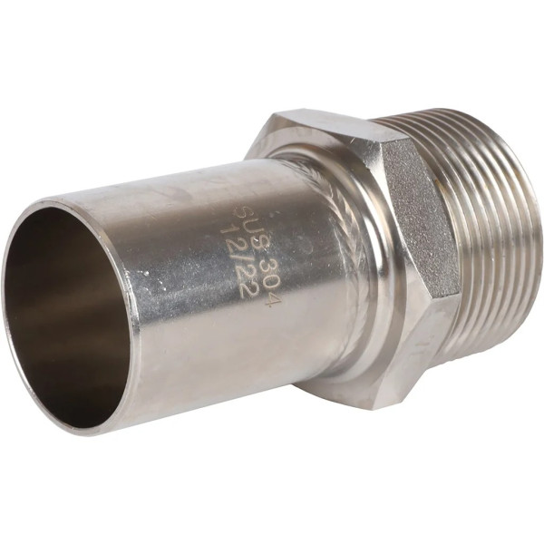 Вставка резьбовая 35х1 1/4"Н Rommer из нержавеющей стали (пресс) (RSS-0024-035114) Вставка резьбовая 35х1 1/4"Н Rommer из нержавеющей стали (пресс) (RSS-0024-035114)