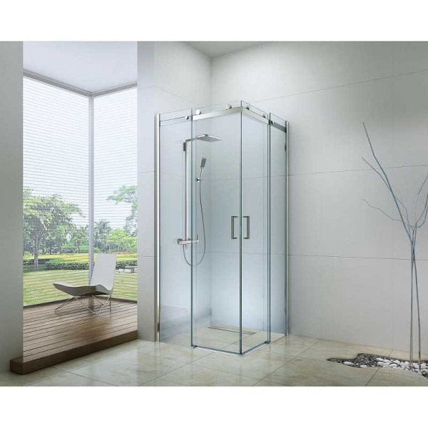 Душевой уголок Berges Gelios 900*900*1950 стекло прозрачное, профиль хром сильвер (61022)