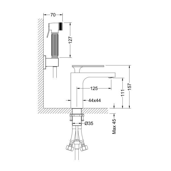 Смеситель для раковины Timo Torne хром, короткий излив (4360/00G) Смеситель для раковины Timo Torne хром, короткий излив (4360/00G)