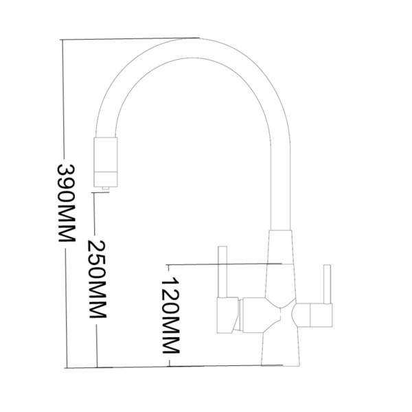 Смеситель для кухни Esko Coral с подключением к фильтру хром (CL 03 G) Смеситель для кухни Esko Coral с подключением к фильтру хром (CL 03 G)