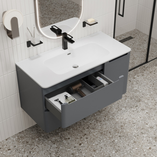 Тумба с умывальником подвесная Iddis Edifice 100x46,2 темно-серый (EDI10D0i95K) Тумба с умывальником подвесная Iddis Edifice 100x46,2 темно-серый (EDI10D0i95K)