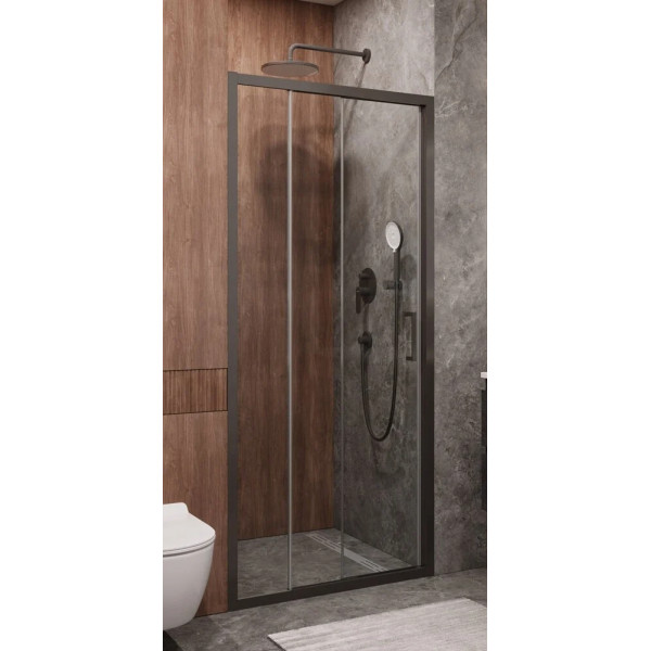 Душевая дверь Cezares Molveno 90x195 стекло прозрачное, профиль оружейная сталь (MOLVENO-BF-3-90-C-GM-IV) Душевая дверь Cezares Molveno 90x195 стекло прозрачное, профиль оружейная сталь (MOLVENO-BF-3-90-C-GM-IV)