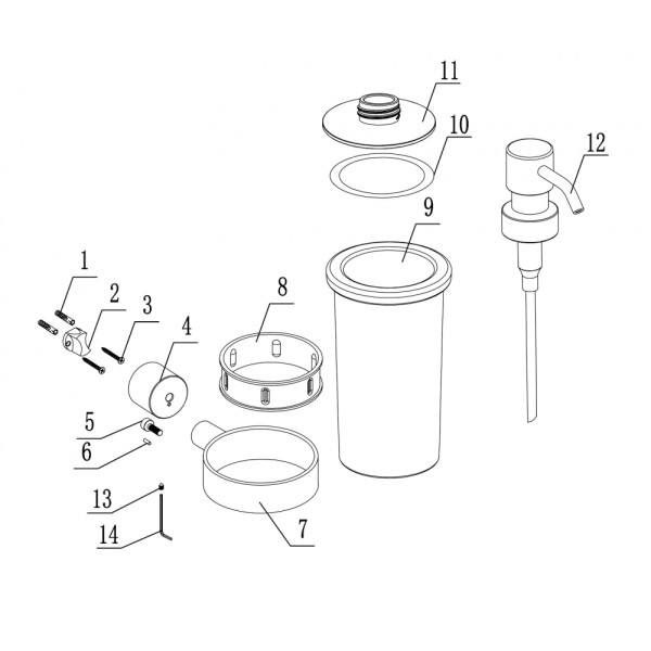 Диспенсер с держателем Abber Osten 316 оружейная сталь брашированная (AA185A9BGG)