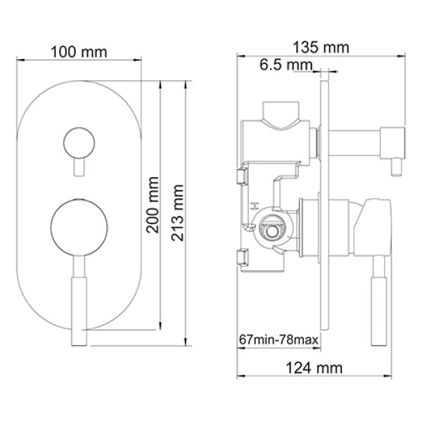 Смеситель для ванны и душа WasserKRAFT Main 4141 Смеситель для ванны и душа WasserKRAFT Main 4141