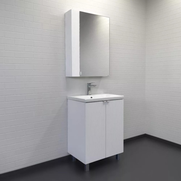 Тумба подвесная с раковиной Comforty Лима 600x450x850 белый матовый (00-00019241)