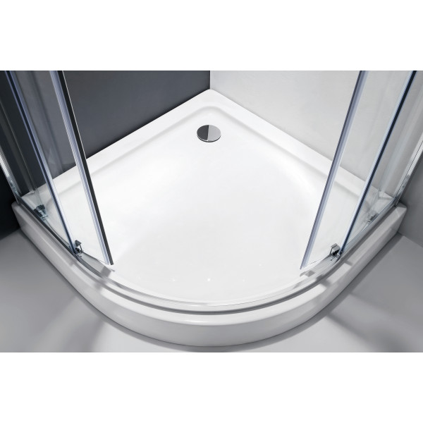 Душевой уголок Cezares Molveno 80x80x195 стекло рифленое, профиль хром (MOLVENO-R-2-80-P-Cr)