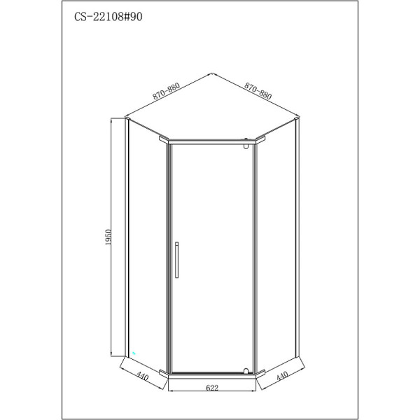Душевой уголок Loranto Neo 90x90x195 стекло прозрачное, профиль серебро, без поддона (CS-22108) Душевой уголок Loranto Neo 90x90x195 стекло прозрачное, профиль серебро, без поддона (CS-22108)
