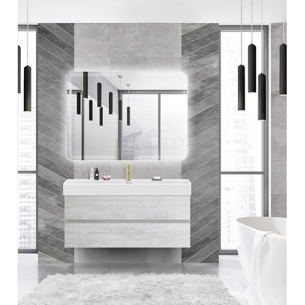 Тумба подвесная Cezares Molveno 46 120x50 Legno Bianco (MOLVENO 46-120-2C-SO-LB)