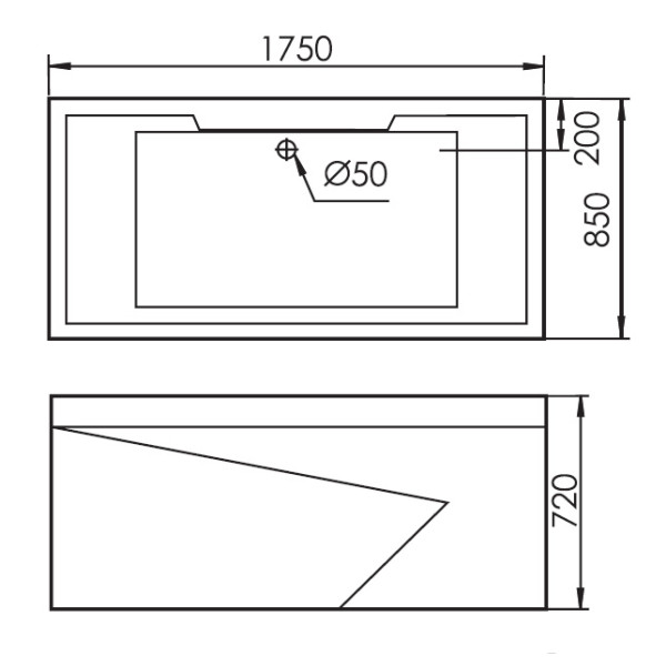 Ванна гидромассажная и аэромассажная Gemy G9065 K L 1750х850х720
