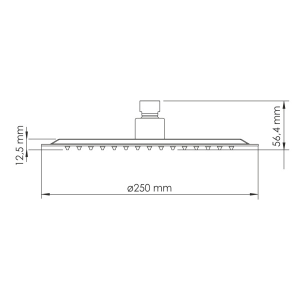 Душ верхний WasserKRAFT 25х5,7х25 розовое золото (A329)