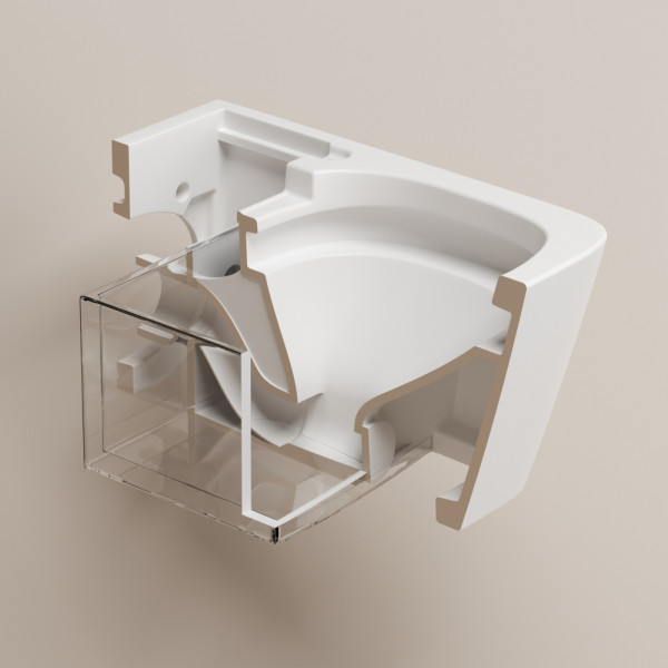 Комплект Abber подвесной электронный унитаз-биде Rechteck AC1215S с инсталляцией AC0101P2 (AC1215S-AC0101P2)