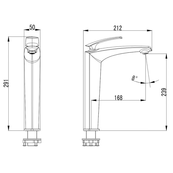 Смеситель для раковины Azario Reuleaux хром (AZ-VMF168U96C)